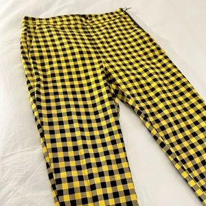 Yellow & Black Plaid Pants